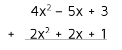 How to add polynomials vertically. katesmathlessons.com
