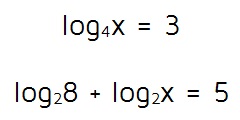 Solving equations with logarithms on one side.