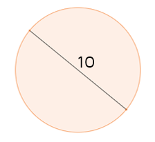 Find the area of a circle given the diameter.