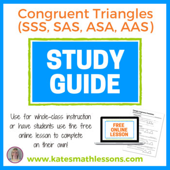 Congruent Triangles Study Guide (guided notes with examples)