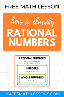 How to Classify Rational Numbers Free Math Lesson with Examples: Whole Numbers, Integers, and Rational Numbers