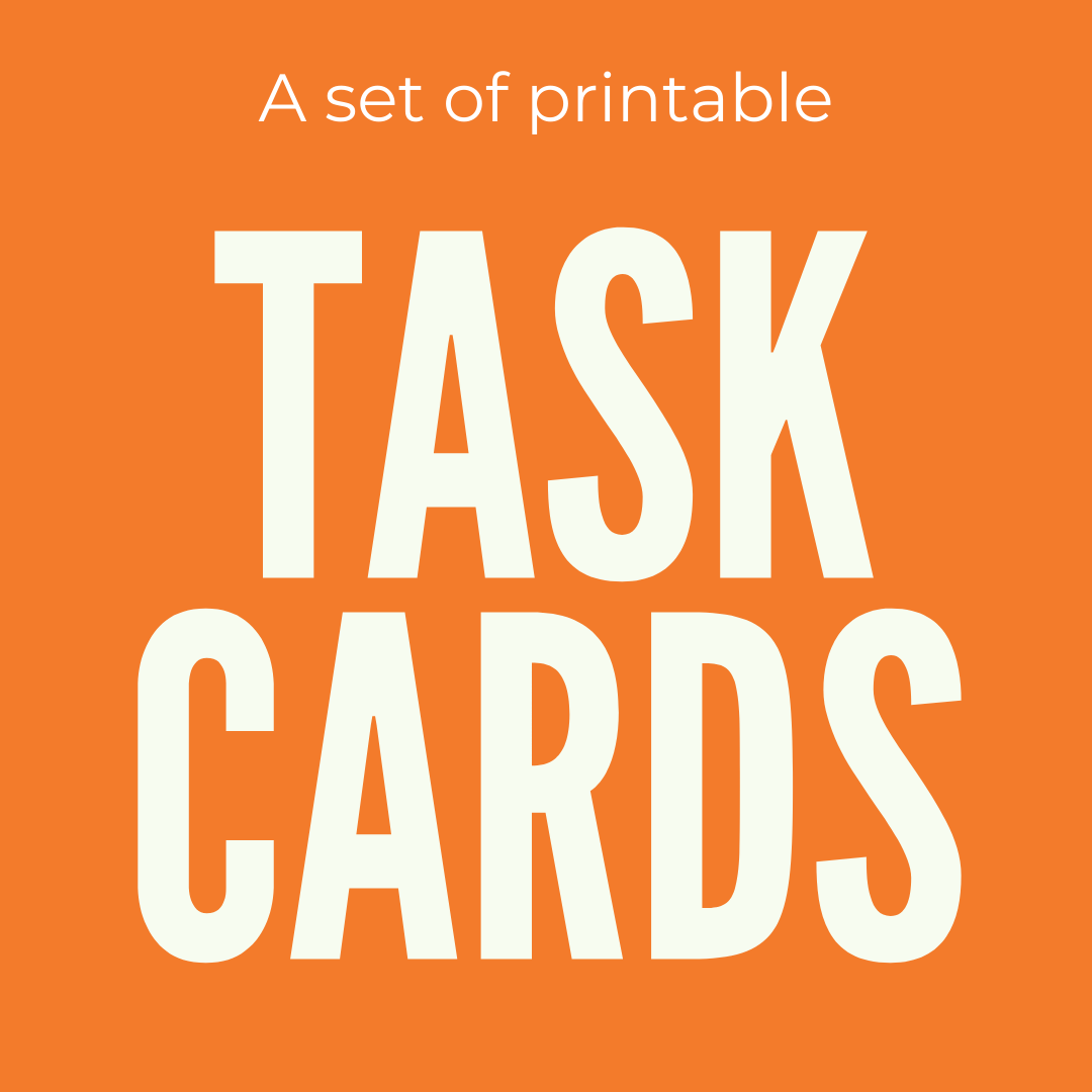 Free printable math task cards.