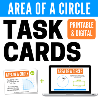 Area of a Circle Geometry digital activity.  Great for distance learning!