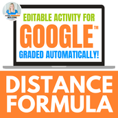 Distance Formula digital math activity for Google Drive - graded automatically  Google Forms