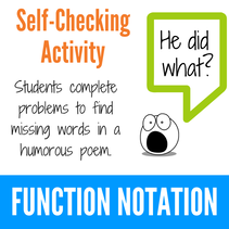 Function Notation Fun Activity 