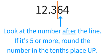How to round a decimal to the nearest tenth.