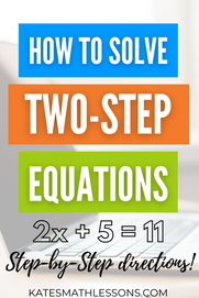 Solving Two-Step Equations Free Online Lesson: How to solve an equation with two steps examples and practice quiz for distance learning