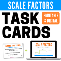Printable and Digital Activities for finding Scale Factors of Similar Figures - great for distance learning!