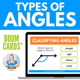 Types of Angles Activity: Classifying Acute, Right, Obtuse, and Straight Angles Geometry Activities