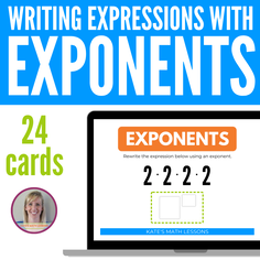 Writing Expressions with Exponents Boom Cards - digital activity great for distance learning!