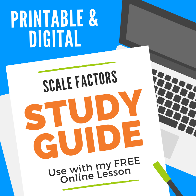 Scale Factors of Similar Figures Geometry Study Guide - guided notes great for distance learning!