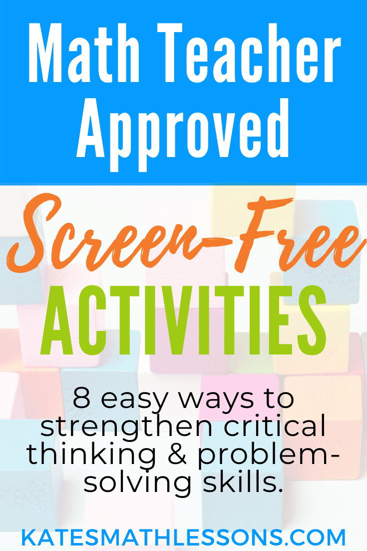 Screen-free activities to strengthen critical thinking, spatial awareness, and problem-solving skills. Math teacher approved!