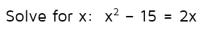 Quadratic Formula example