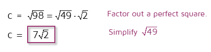 Factor out a perfect square to simplify the square root.