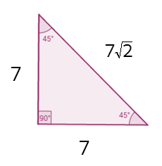 How are the sides of a 45-45-90 triangle related? Is there a shortcut?
