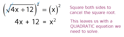 How to solve a radical equation that turns into a quadratic equation.
