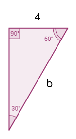 Find the missing hypotenuse of a 30-60-90 triangle given the short leg.