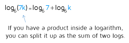 How to use the sum rule to expand a logarithm
