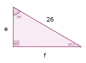 Find missing sides of 30-60-90 triangle.