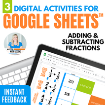 Adding and Subtracting Fractions Digital Activities for Google