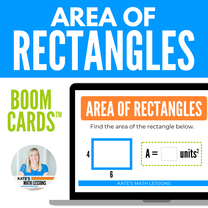 Area of Rectangles math activity digital centers stations homework