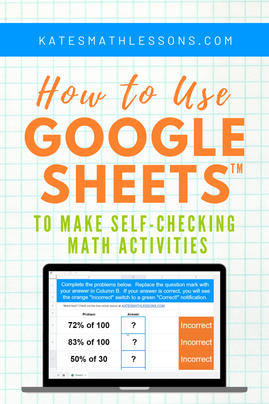 How to Create Digital Math Activities in Google Sheets - Distance Learning