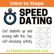 Intro to Slope - finding slope from a graph fun group activity.