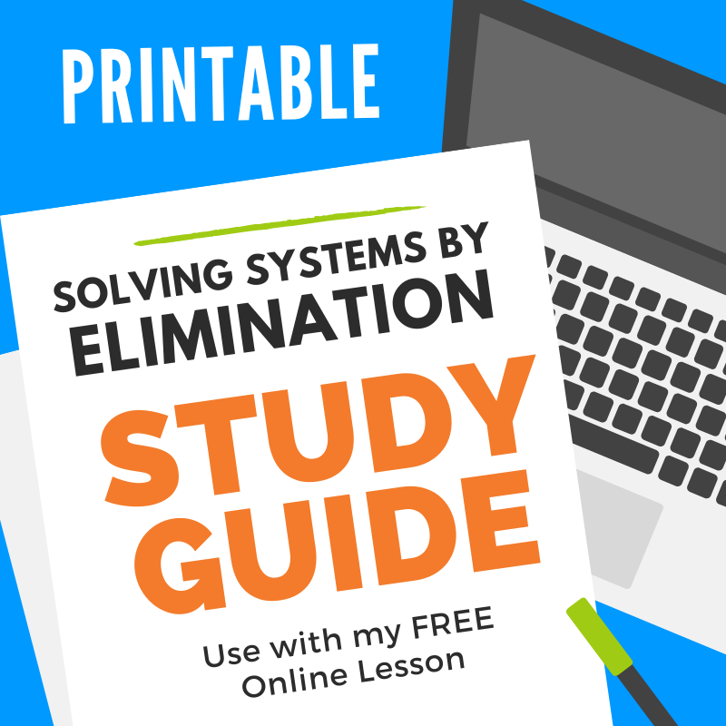 Elimination Method Study Guide
