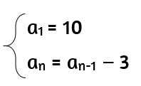 How to use a recursive formula to find terms of an arithmetic sequence.