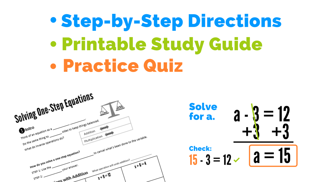 Solving One-Step Equations course with study guide, examples, videos, practice problems, and more!