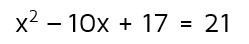How to solve a quadratic equation by completing the square.