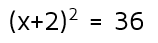 Solving an equation with a perfect square trinomial that's been factored.