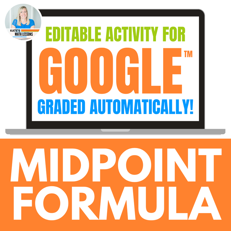 Free Midpoint Formula activity for Google Drive - graded automatically.  Perfect for distance learning!