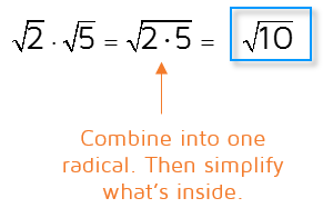 How do you multiply radicals together?