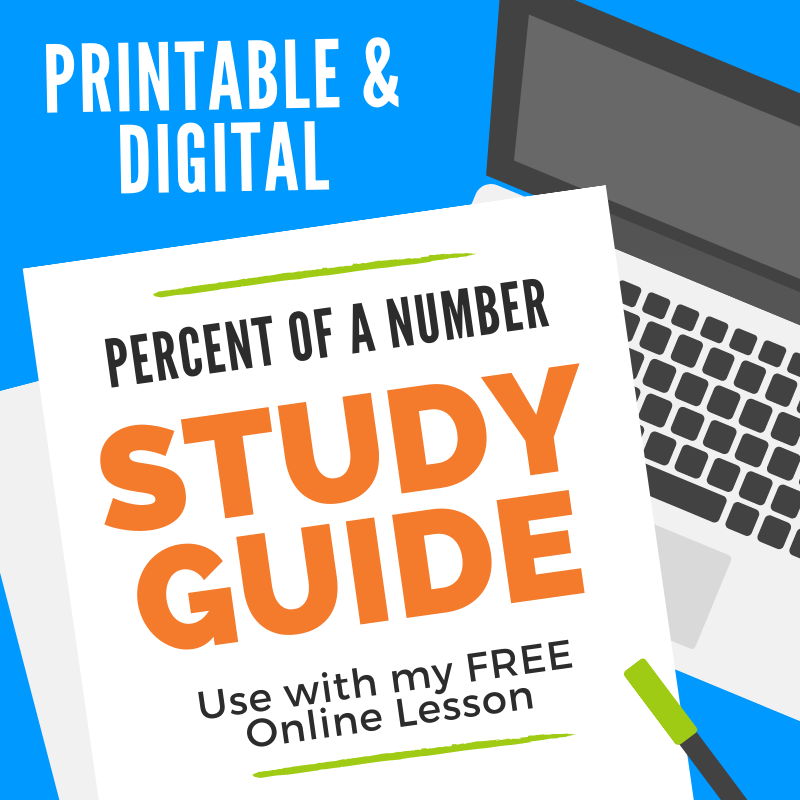 Percent of a Number Printable & Digital Study Guide