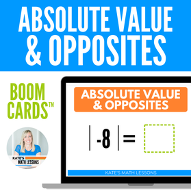 Absolute Value and Opposites Digital Activities