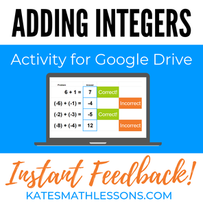Free digital activity for Google Drive: Adding positive and negative integers
