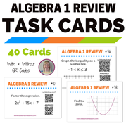 Algebra 1 Review Task Cards