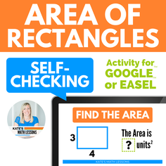 Free Area of Rectangles Math Activity for Google or Easel