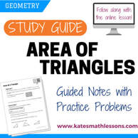 Area of a Triangle Study Guide