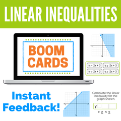 Graph Linear Inequalities Boom Cards - digital activity great for distance learning!