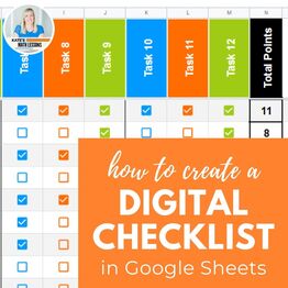 How to Make a Digital Checklist in Google Sheets