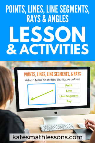 Points, Lines, Line Segments, Rays and Angles Geometry Lesson for Students with definitions, examples and activities
