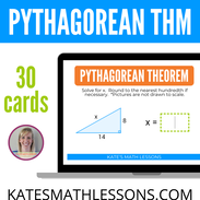 Pythagorean Theorem Boom Cards - digital activity for distance learning