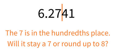 How do you round a decimal to the nearest hundredth?