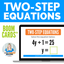 Solving Two-Step Equations digital activity for distance learning