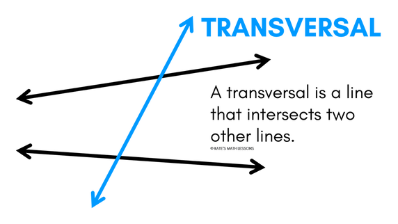 What is a transversal in math? Transversal Geometry definition.