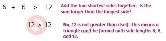 Can the longest side of a triangle be equal to the sum of the two shortest sides?