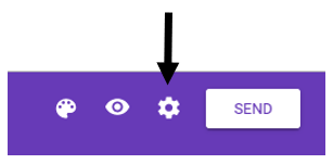 Settings icon in Google Drive