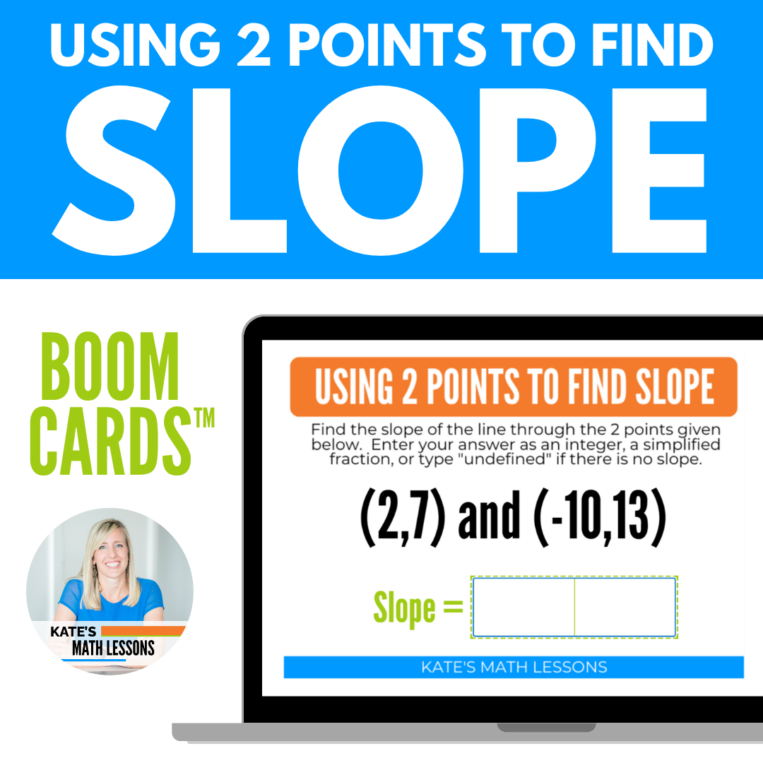 Finding Slope of a Line Boom Cards - distance learning digital activity